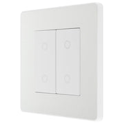 BG Electrical Evolve Pearlescent White - Double, 2 way touch, 200W, master