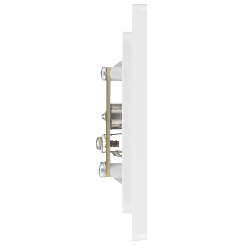 BG Electrical Evolve Pearlescent White - Single, co-axial