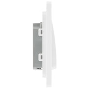 BG Electrical Evolve Pearlescent White - Single, 2 way switch, wide rocker