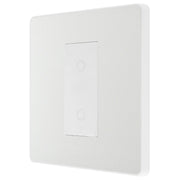 BG Electrical Evolve Pearlescent White - Single, 2 way touch, 200W, secondary