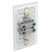 BG Electrical Evolve Pearlescent White - 45A, double pole, large plate, with indicator