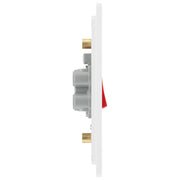 BG Electrical Evolve Pearlescent White - 45A, double pole, large plate, with indicator