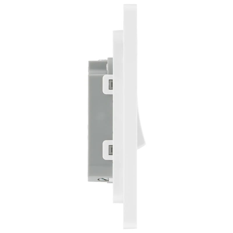 BG Electrical Evolve Pearlescent White - Single, bell push switch
