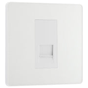 BG Electrical Evolve Pearlescent White - Single, telephone socket, secondary