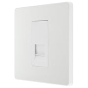 BG Electrical Evolve Pearlescent White - Single, telephone socket, secondary