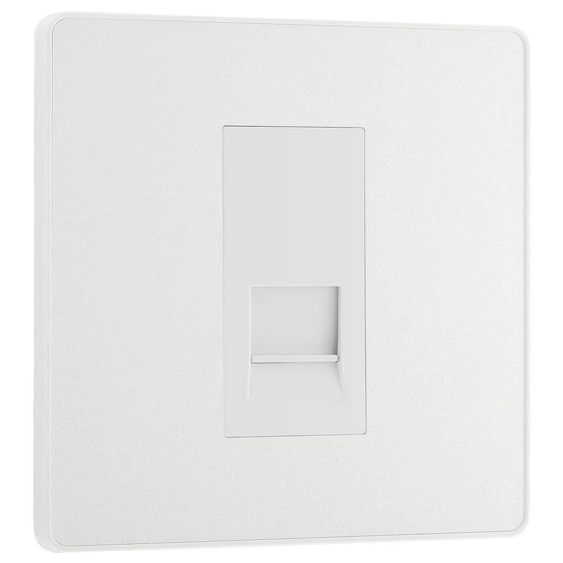 BG Electrical Evolve Pearlescent White - Single, telephone socket, master