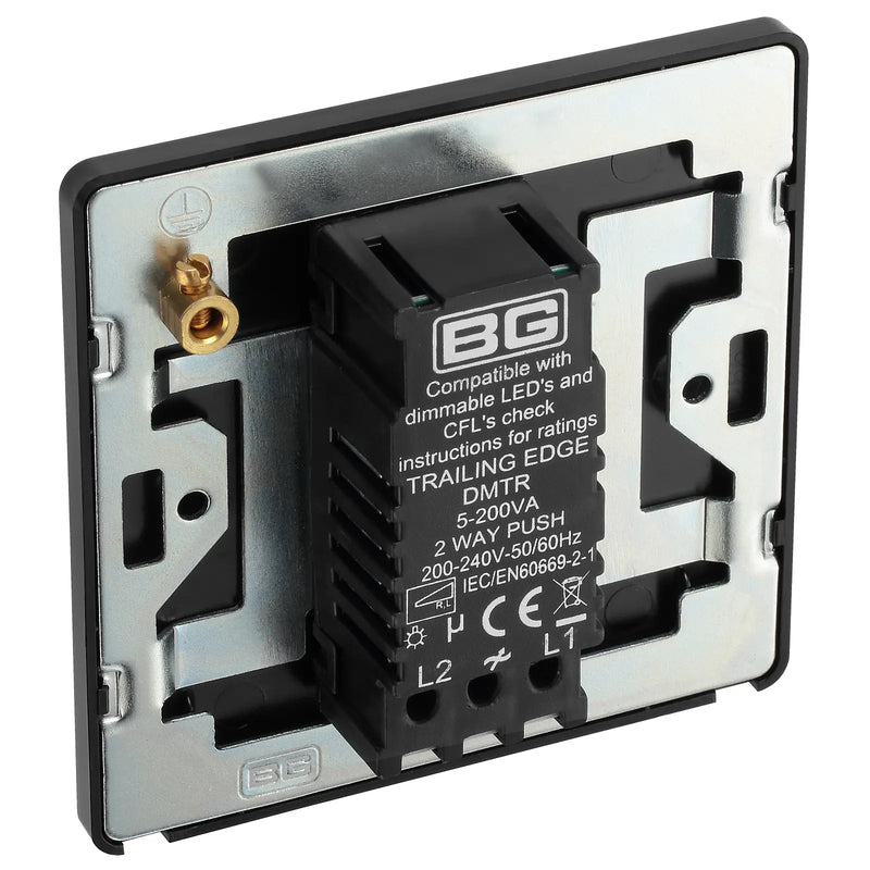 BG Electrical Evolve Polished Copper - Single, 2 way push 200W