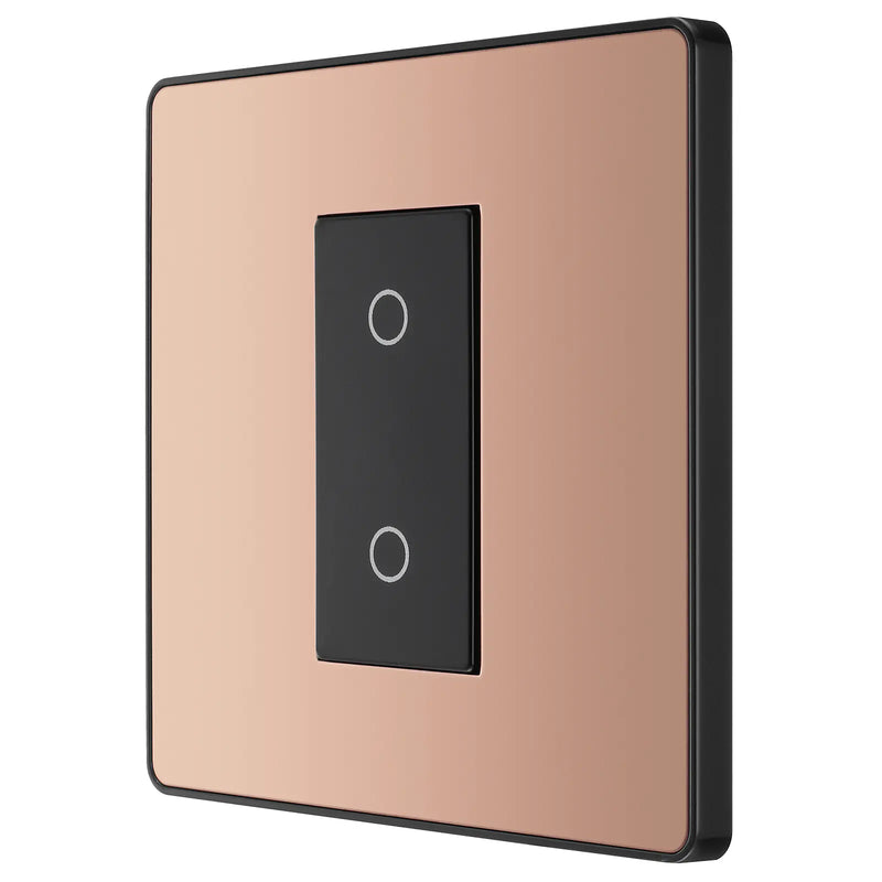 BG Electrical Evolve Polished Copper - Single, 2 way touch, 200W, master