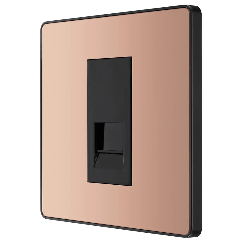 BG Electrical Evolve Polished Copper - Single, telephone socket, master