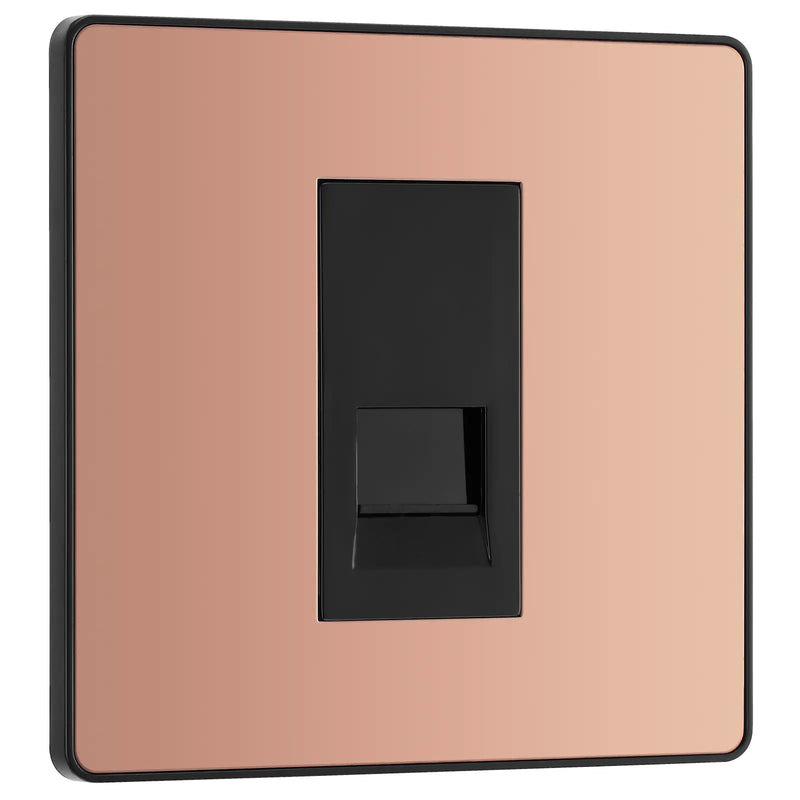 BG Electrical Evolve Polished Copper - Single, telephone socket, secondary
