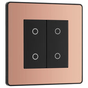 BG Electrical Evolve Polished Copper - Double, 2 way touch, 200W, secondary