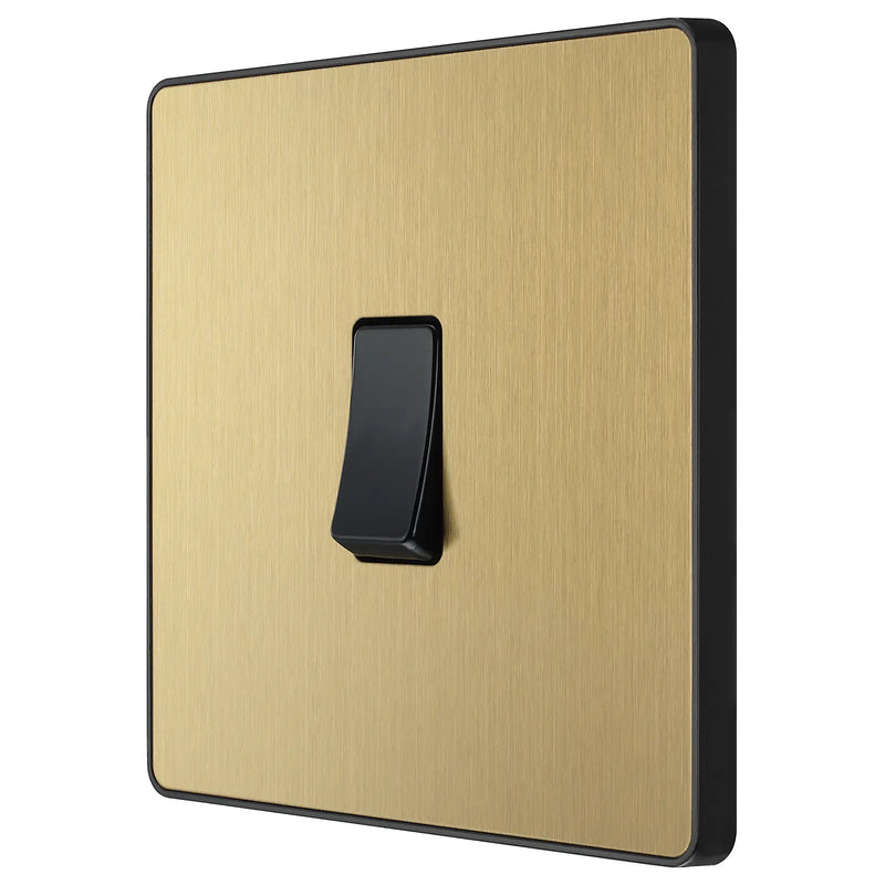 BG Electrical Evolve Satin Brass - Single, 2 way switch