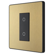 BG Electrical Evolve Satin Brass - Single, 2 way touch, 200W, master