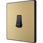 BG Electrical Evolve Satin Brass - Single, bell push switch