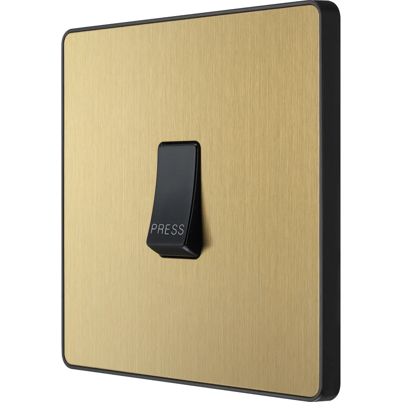 BG Electrical Evolve Satin Brass - Single, bell push switch