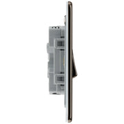 BG Electrical Flatplate Screwless Black Nickel - Double 2 way switch
