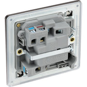 BG Electrical Flatplate Screwless Black Nickel - Switched and fused