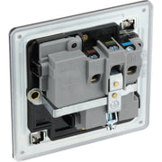 BG Electrical Flatplate Screwless Black Nickel - Single switched, double pole