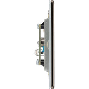 BG Electrical Flatplate Screwless Black Nickel - Double isolated, co-axial