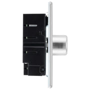 BG Electrical Flatplate Screwless Brushed Steel - Double 2 way push 200W