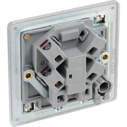 BG Electrical Flatplate Screwless Brushed Steel - Unswitched and fused