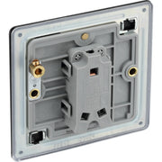 BG Electrical Flatplate Screwless Matt Black - Single 2 way switch