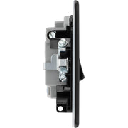 BG Electrical Flatplate Screwless Matt Black - Switched and fused
