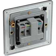 BG Electrical Flatplate Screwless Matt Black - Single unswitched