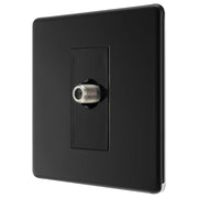 BG Electrical Flatplate Screwless Matt Black - Single satellite