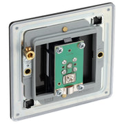 BG Electrical Flatplate Screwless Matt Black - Single satellite
