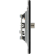 BG Electrical Flatplate Screwless Matt Black - Single satellite