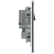 BG Electrical Flatplate Screwless Polished Chrome - Double switched, double pole
