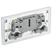 BG Electrical Flatplate Screwless Polished Chrome - Double switched, double pole