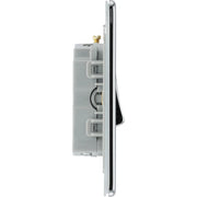BG Electrical Flatplate Screwless Polished Chrome - Triple, 2 way switch