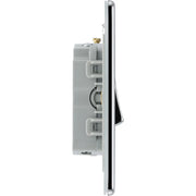 BG Electrical Flatplate Screwless Polished Chrome - Triple pole fan isolator