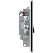 BG Electrical Flatplate Screwless Polished Chrome - Switched and fused with indicator