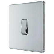BG Electrical Flatplate Screwless Polished Chrome - Intermediate switch
