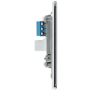BG Electrical Flatplate Screwless Polished Chrome - Single, telephone socket, secondary