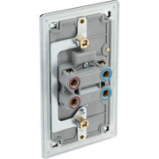 BG Electrical Flatplate Screwless Polished Chrome - 45A, double pole, large plate, with indicator