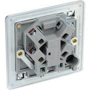BG Electrical Flatplate Screwless Polished Chrome - Unswitched and fused