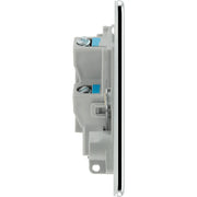 BG Electrical Flatplate Screwless Polished Chrome - Unswitched and fused