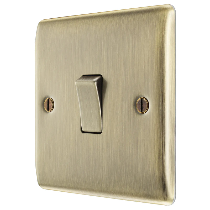 BG Electrical Nexus Metal Antique Brass - Single, 2 way switch