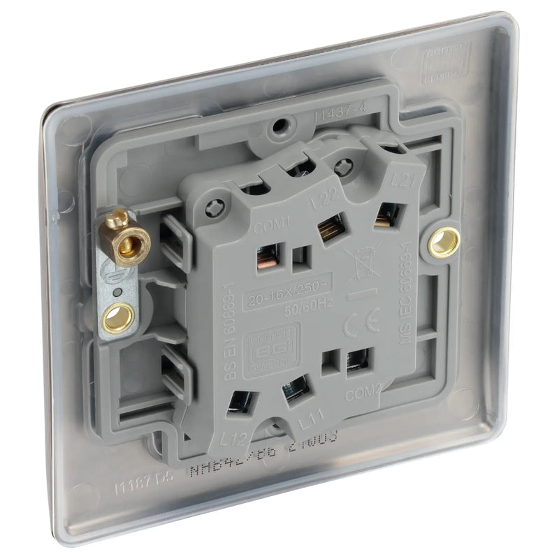 BG Electrical Nexus Metal Antique Brass - Double, 2 way switch