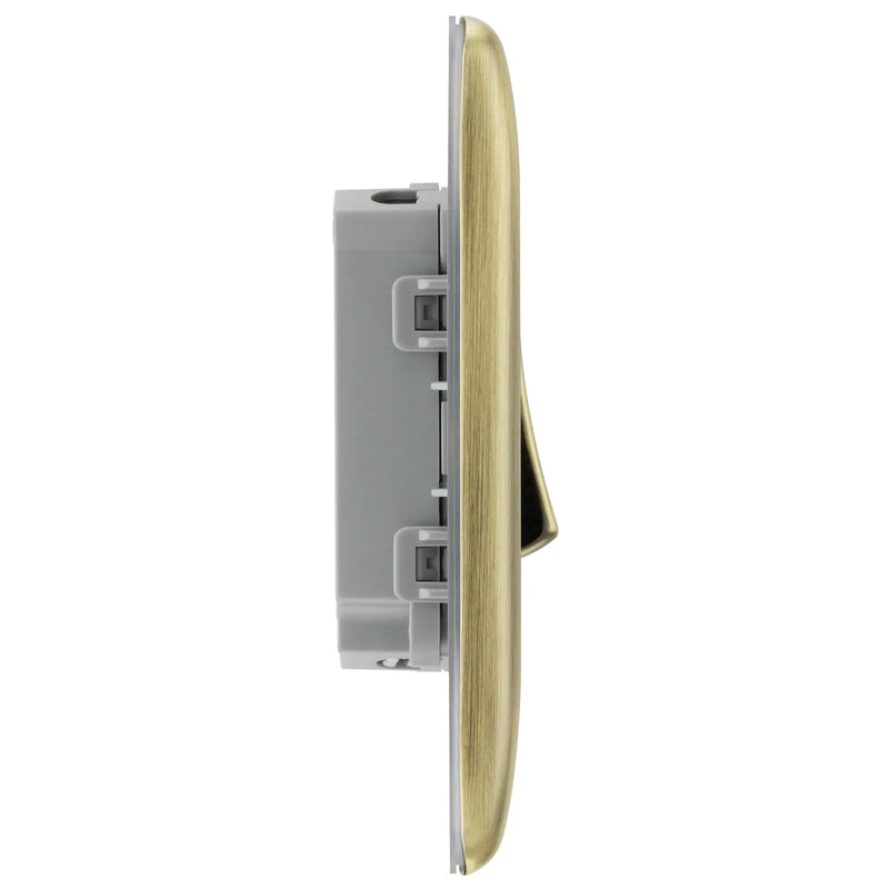 BG Electrical Nexus Metal Antique Brass - Double, 2 way switch