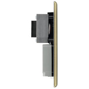 BG Electrical Nexus Metal Antique Brass - 115/240V dual voltage shaver socket