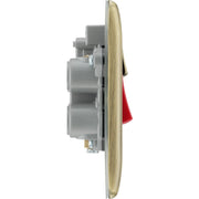BG Electrical Nexus Metal Antique Brass - 45A double pole, with switched socket and indicators