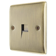 BG Electrical Nexus Metal Antique Brass - Single, telephone socket, master
