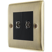 BG Electrical Nexus Metal Antique Brass - Double co-axial