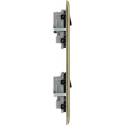 BG Electrical Nexus Metal Antique Brass - 2 x double, switched, double pole, 8 Euro Module
