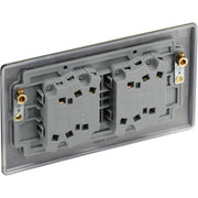 BG Electrical Nexus Metal Antique Brass - Quadruple, 2 way switch
